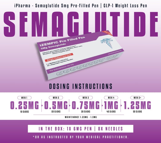 iPharma
Semaglutide 5mg
Pre-Filed Pen -
GLP-1 Weight Loss